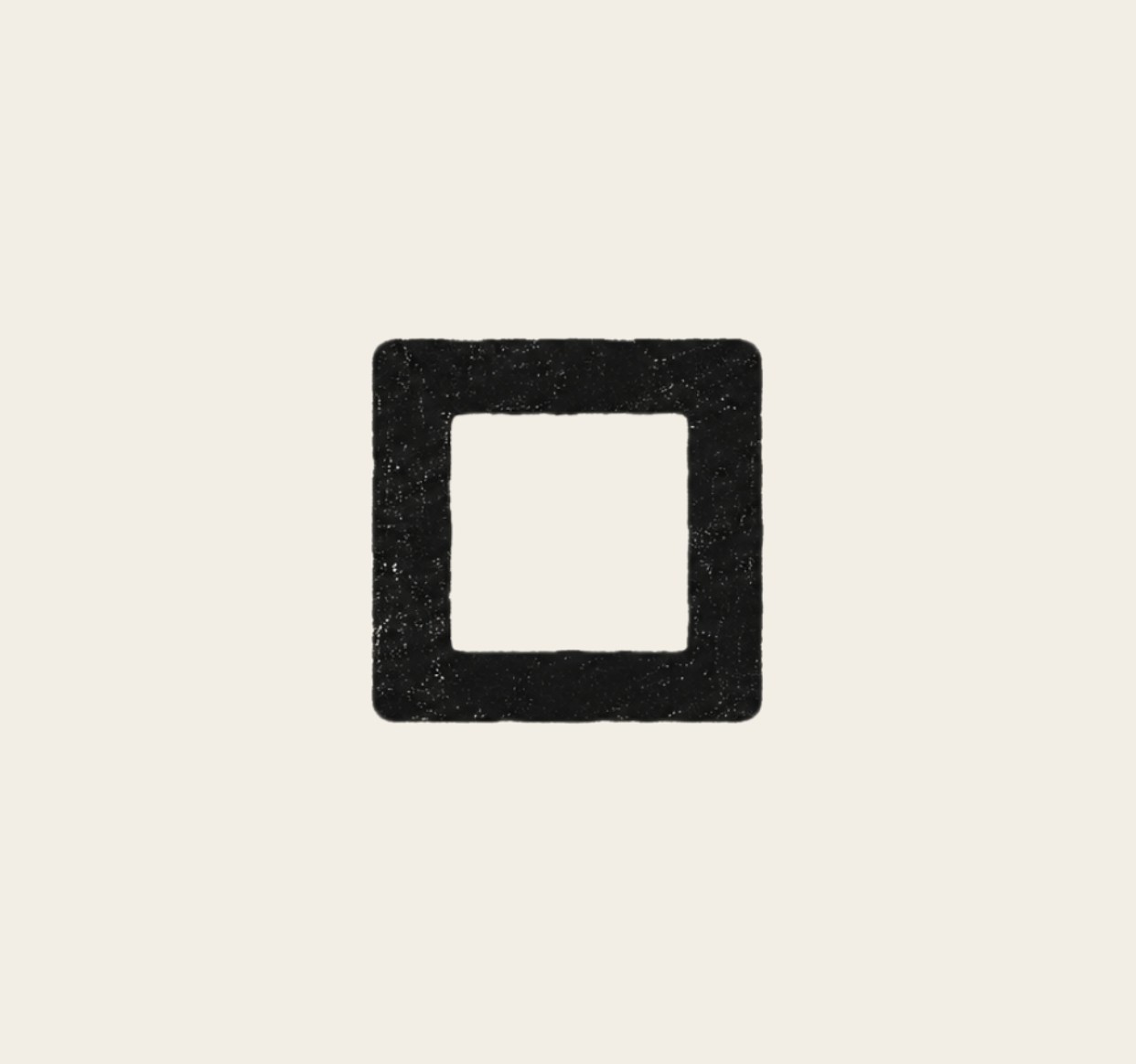 Outlined square with black border and hollow center